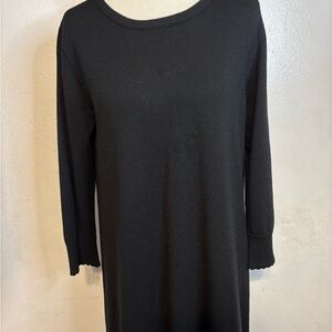 Chic Black Cashmere Knit Sweater Dress